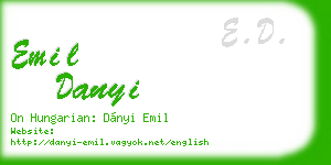 emil danyi business card